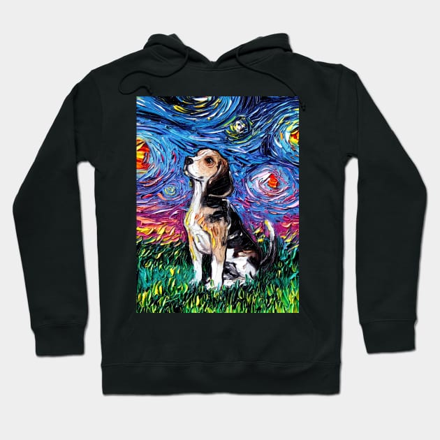 Beagle Night Hoodie by sagittariusgallery